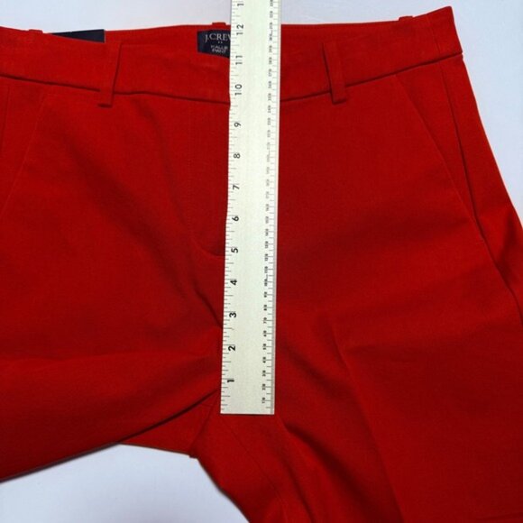 J.Crew Kallie Pant Red Straight Leg Ankle Pants Flat Front Womens Size 6 NWT - Picture 8 of 9